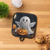 Spooky Delight: spookachtig Halloween-plezier Pannenlap (Top down)
