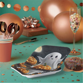 Spooky Delight: spookachtig Halloween-plezier Papieren Bordje