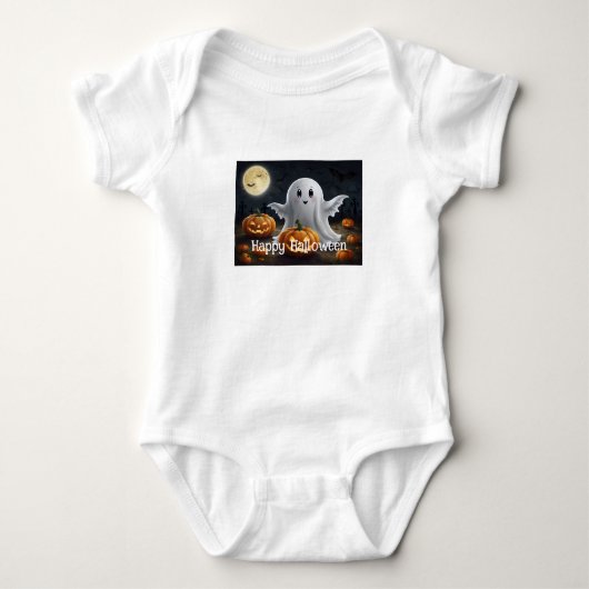 Spooky Delight: spookachtig Halloween-plezier Romper (Voorkant)