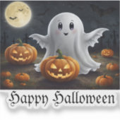 Spooky Delight: spookachtig Halloween-plezier Sticker (Voorkant)