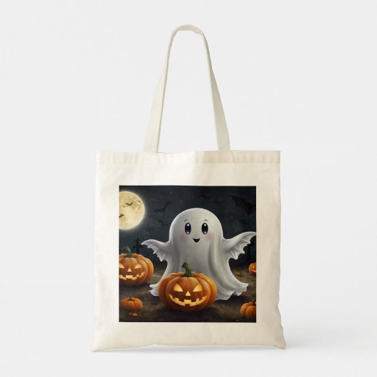 Spooky Delight: spookachtig Halloween-plezier Tote Bag (Achterkant)