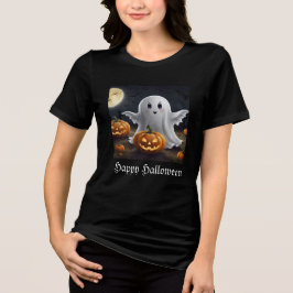 Spooky Delight: spookachtig Halloween-plezier Tri-Blend Shirt