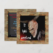 Spooky Demon Halloween is aangekomen op uitnodigin Kaart (Voorkant / Achterkant)