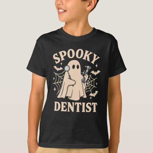 Spooky Dentist Costume Halloween Ghost Dental T-shirt (Voorkant)