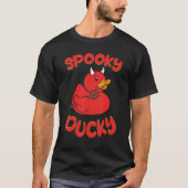 Spooky Devil Rubber Duck Spooky Ducky T-shirt (Voorkant)