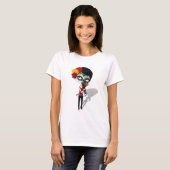 Spooky Dia de Los Muertos Girl T-shirt (Voorkant volledig)