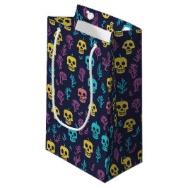 Spooky Dia de los Muertos kleurrijk schedelpatroon Klein Cadeauzakje