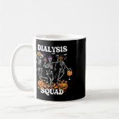 Spooky Dialyse Squad Nurse Skeleton Dancing Daily Koffiemok (Links)