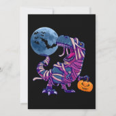 Spooky Dinosaur Halloween Dinosaur TRex met Pumpk Kaart (Achterkant)