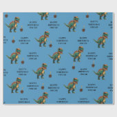 Spooky Dinosaur Halloween Verjaardag Cadeaupapier (Vlak)