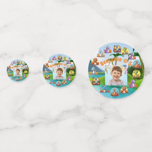 Spooky dinosaurus Halloween verjaardag Confetti (Voorkanten)