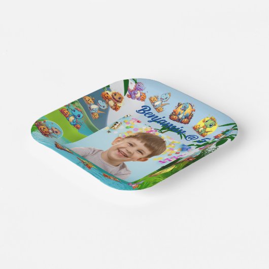 Spooky dinosaurus Halloween Verjaardagspapier bord