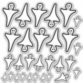 Spooky Diverse gekleurde hoesstickers Sticker (Voorkant)