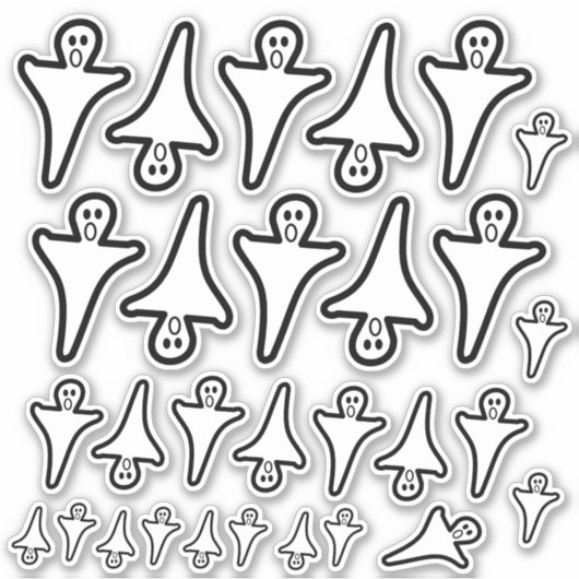 Spooky Diverse gekleurde hoesstickers Sticker (Voorkant)