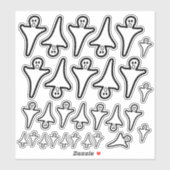Spooky Diverse gekleurde hoesstickers Sticker (Vel)
