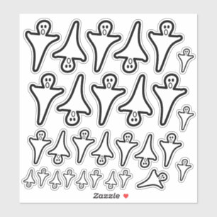 Spooky Diverse gekleurde hoesstickers Sticker