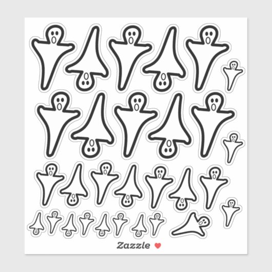 Spooky Diverse gekleurde hoesstickers Sticker (Vel)