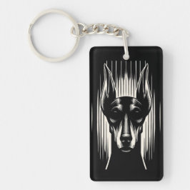  Spooky Doberman Acryl Sleutelhanger