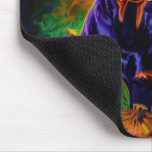 Spooky Doberman Hond Halloween Heks en Pompoen Muismat (Hoek)