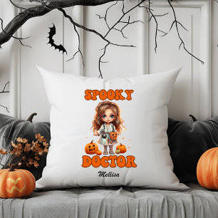 Spooky Doctor Gepersonaliseerde Naam Halloween Gif Kussen