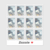 SPOOKY DODE MAN SKELETON ROKING GHOST IN CEMETERIN STICKER (Vel)