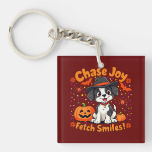 Spooky Dog Art: Haal Halloween Joy & Smiles op! Sleutelhanger