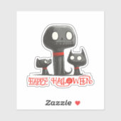 Spooky Dog Family Sticker (Vel)