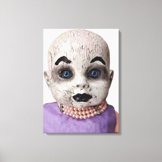 Spooky Doll Wall Art Canvas Afdruk (Voorkant)