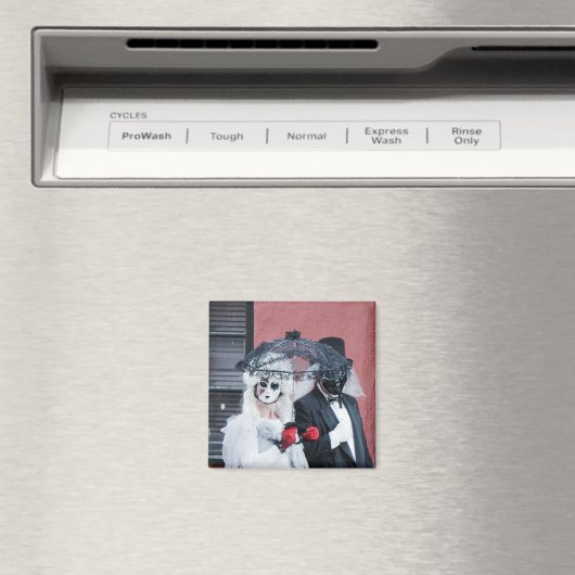 Spooky donker Halloween gothic maskerade balmagnee Magneet (Insitu (Vaatwasser))