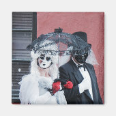 Spooky donker Halloween gothic maskerade balmagnee Magneet (Voorkant)