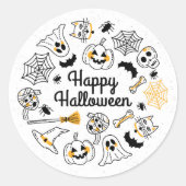Spooky Doodle Halloween Sticker (Voorkant)