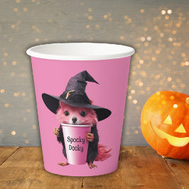 Spooky Dooky creature roze Halloween party custom Papieren Bekers