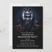 Spooky Dracula Halloween Kostuum Party Kaart (Voorkant)