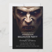 Spooky Dracula Halloween Party Kaart (Voorkant)