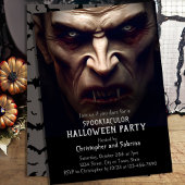 Spooky Dracula Halloween Party Kaart