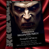 Spooky Dracula Halloween Party Kaart