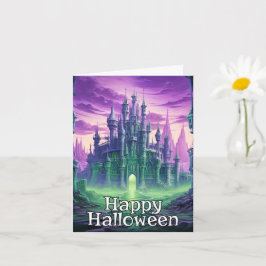 Spooky Dreadful Haunted House | Happy Halloween Kaart