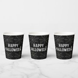 Spooky Drinken Happy Halloween Spiderwebs Haunted Papieren Bekers