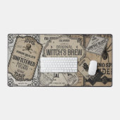 Spooky Drinken labels Halloween, heks tovenaar Bureaumat (Keyboard & Muis)