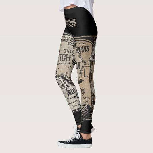 Spooky Drinken labels Halloween, heks tovenaar Leggings (Links)