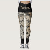 Spooky Drinken labels Halloween, heks tovenaar Leggings (Voorkant)