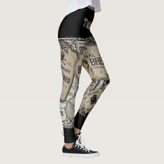 Spooky Drinken labels Halloween, heks tovenaar Leggings (Rechts)