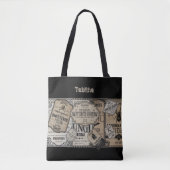 Spooky Drinken labels Halloween, heks tovenaar Tote Bag (Voorkant)
