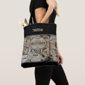 Spooky Drinken labels Halloween, heks tovenaar Tote Bag (Dichtbij)