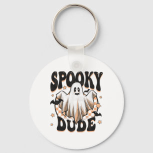 Spooky Dude Groovy Ghost Halloween Kostuum Kinder  Sleutelhanger