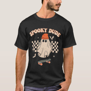Spooky Dude Peuter Retro Groovy Hippie Halloween T-shirt