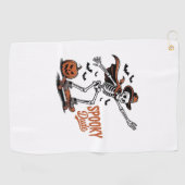 Spooky Dude Spooky Seizoen Golfhanddoek (Horizontaal)