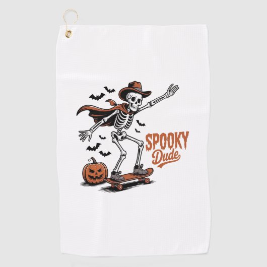 Spooky Dude Spooky Seizoen Golfhanddoek (Voorkant)