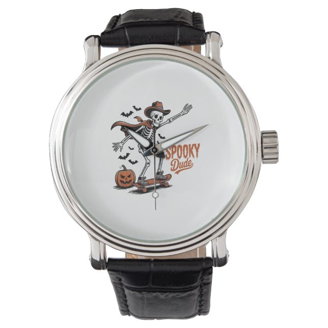 Spooky Dude Spooky Seizoen Horloge (Voorkant)