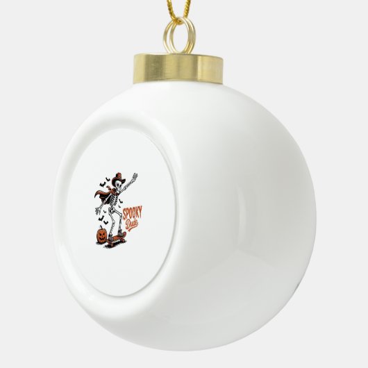 Spooky Dude Spooky Seizoen Keramische Bal Ornament (Rechts)